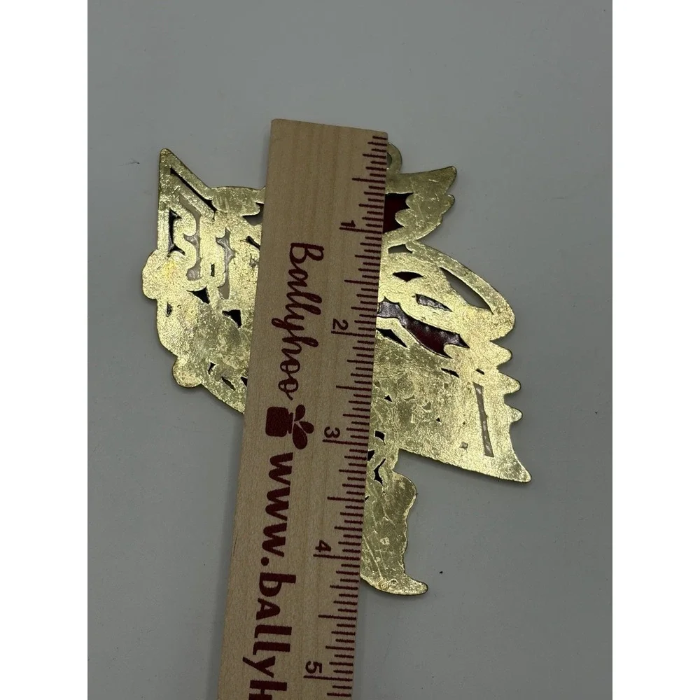 Iowa State Cyclones Cy Flat Metal Ornament Hanger Decal Red Gold 4